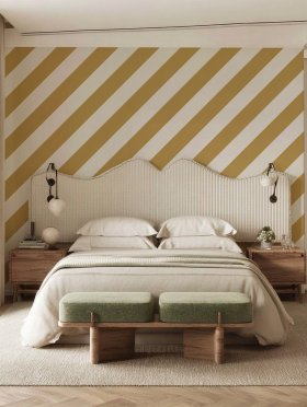 Camera da letto con carta da parati Brunelleschi